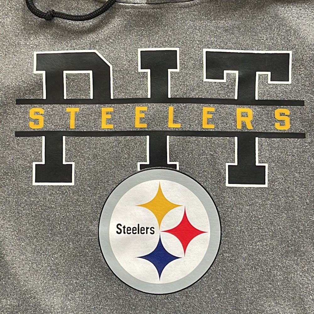 NFL Pittsburgh Steelers Team Apparel Zip Pocket Fleece Lined Hoodie-Medium - Picture 2 of 10